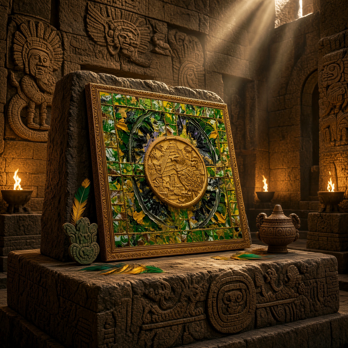 Tenochtitlan Golden Eagle by Matt Vegh