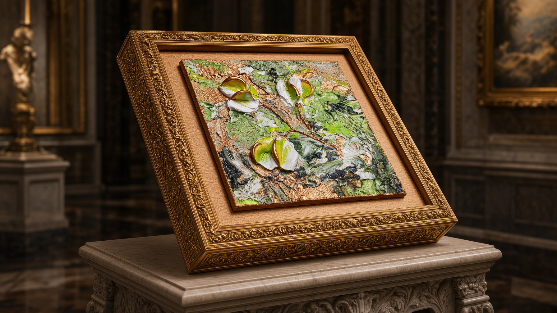 Floral Abstract (Yellow Green 1) by Matt Vegh