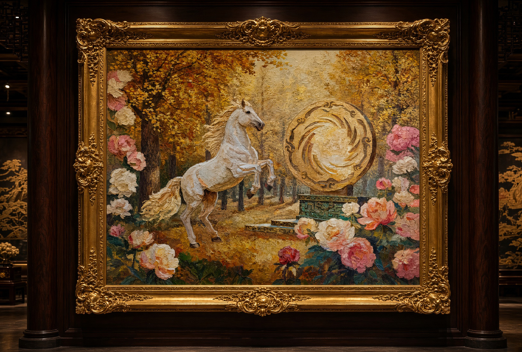 Jinsha Legacy: The Horse Reigns by Yi Nan with contributing design/paint/composition by Canadian Artist Matt Vegh