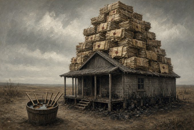The Alchemy of Imaginary Redundancy &mdash; one house asked to hold up the whole pyramid of claims.