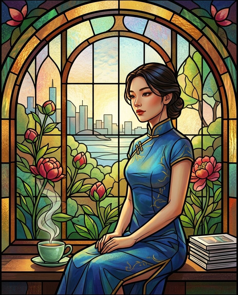 The steam from this Longjing is the only thing moving fast in my studio this afternoon.