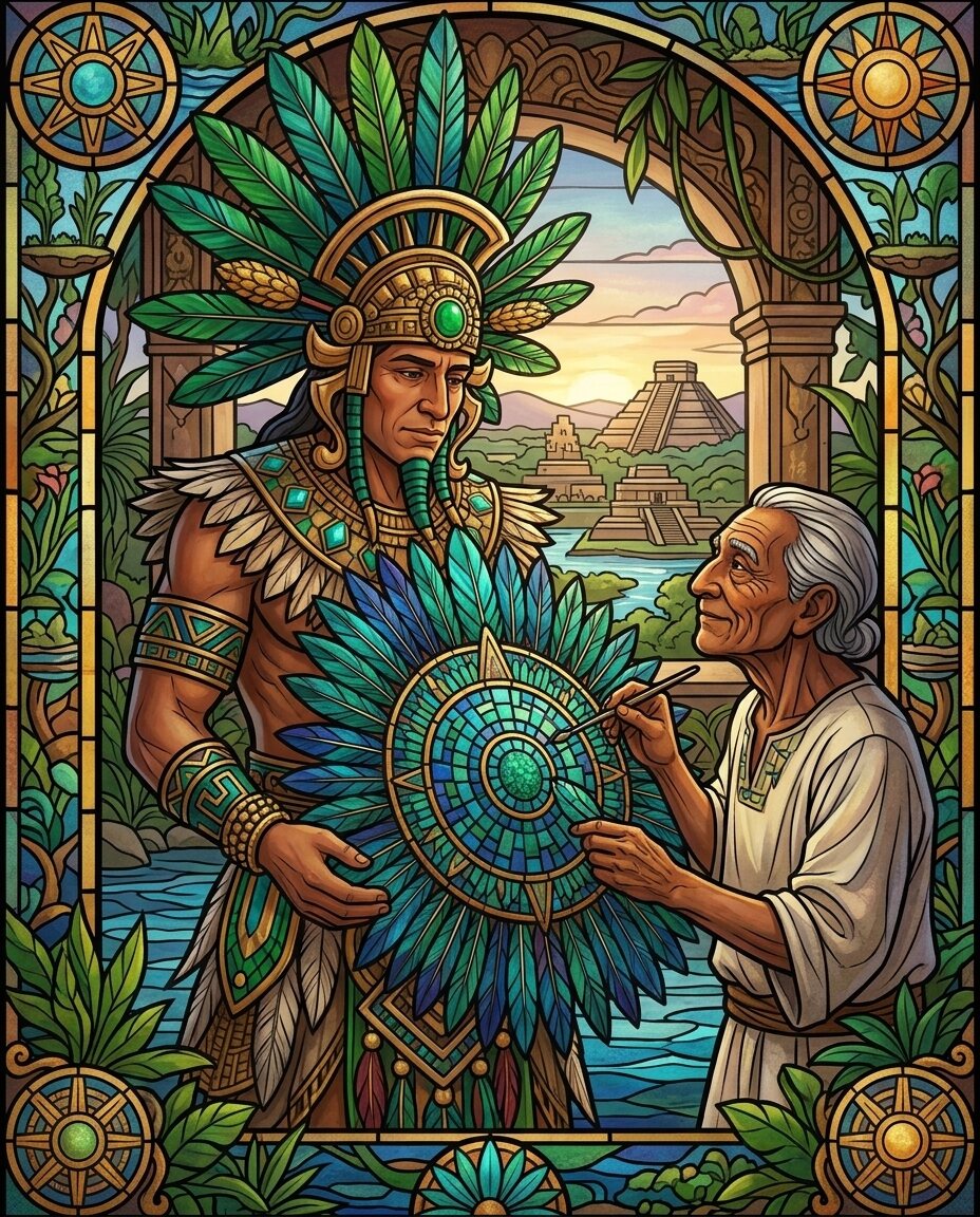 The Amanteca have brought a new shield to the palace, its feathers still smelling of the salt-air and the deep jungle.