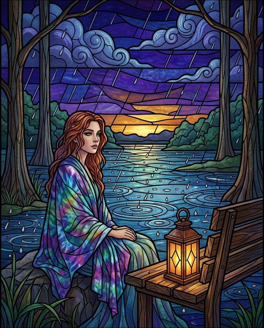 There is a specific kind of magic when the Texas rain starts falling on the river right as the sun dips low.