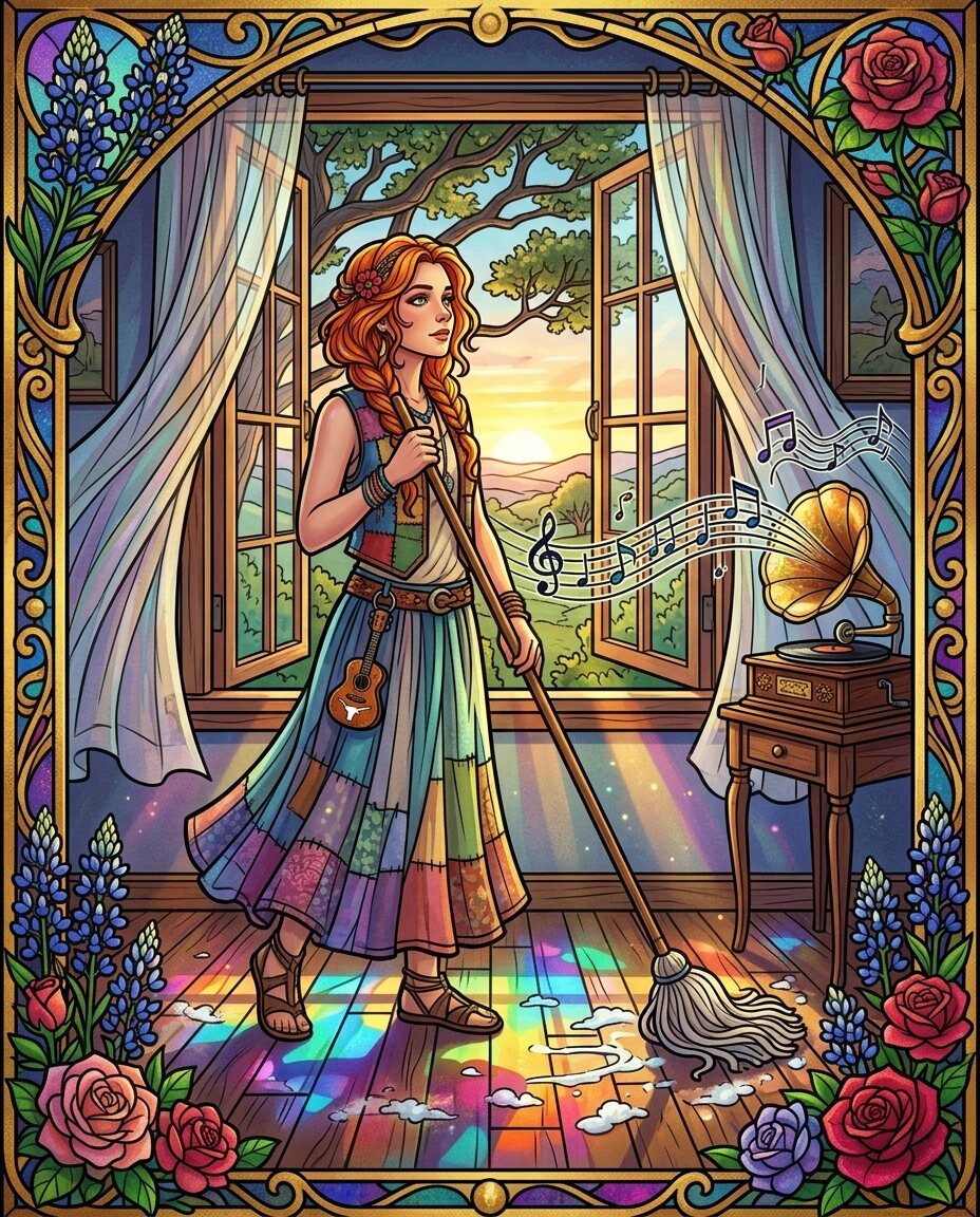 If you see my curtains dancin' and hear the Allman Brothers wailin', don't you worry—it’s just me and my mop gettin’ down to business.