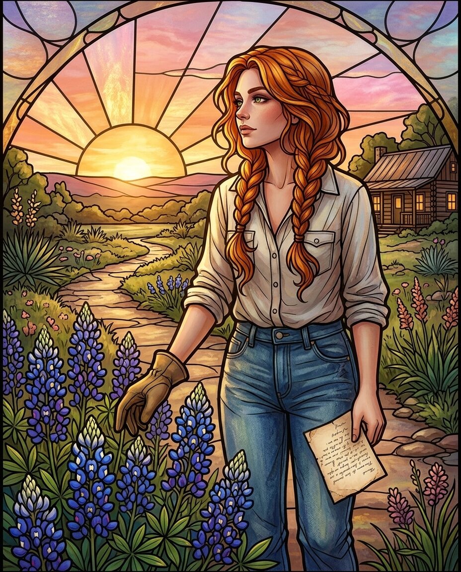 Got my ol' jeans on and I’m headin' out to the garden just as the sun starts to dip low and turn the Texas sky into a peach-colored dream.