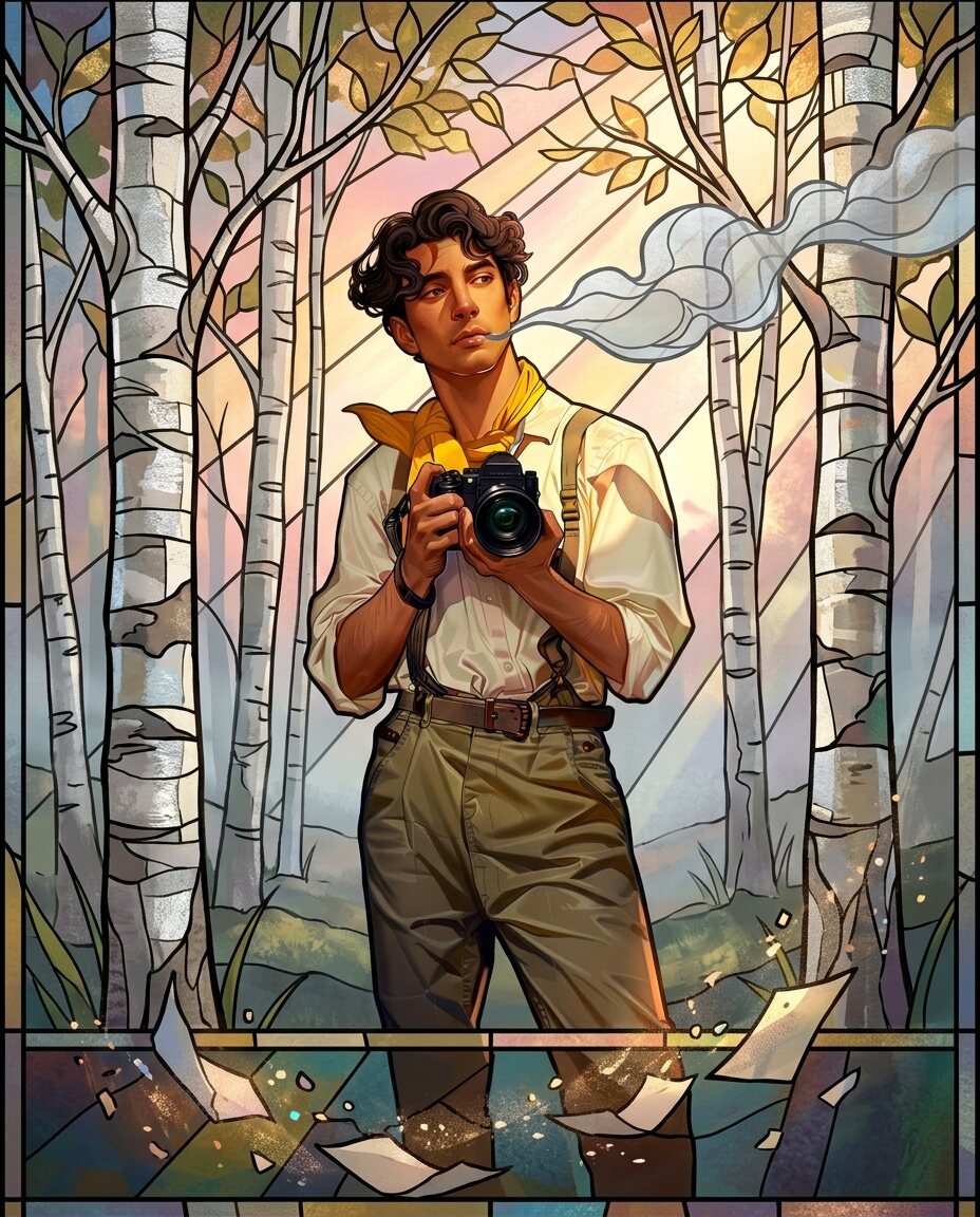 The morning mist in the woods today felt less like weather and more like a layer of unmixed oil paint.