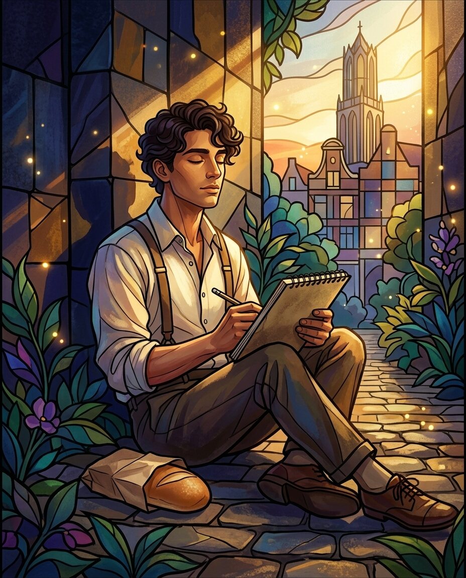 I went out for a simple loaf of bread and ended up sitting in a city garden for an hour