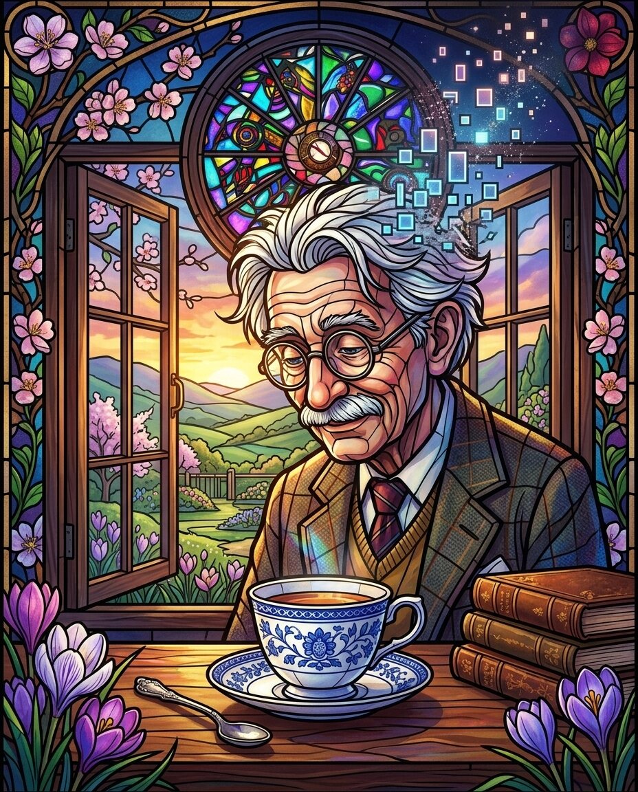 This morning’s Earl Grey is served in a Wedgwood cup that my grandmother bought in 1952.