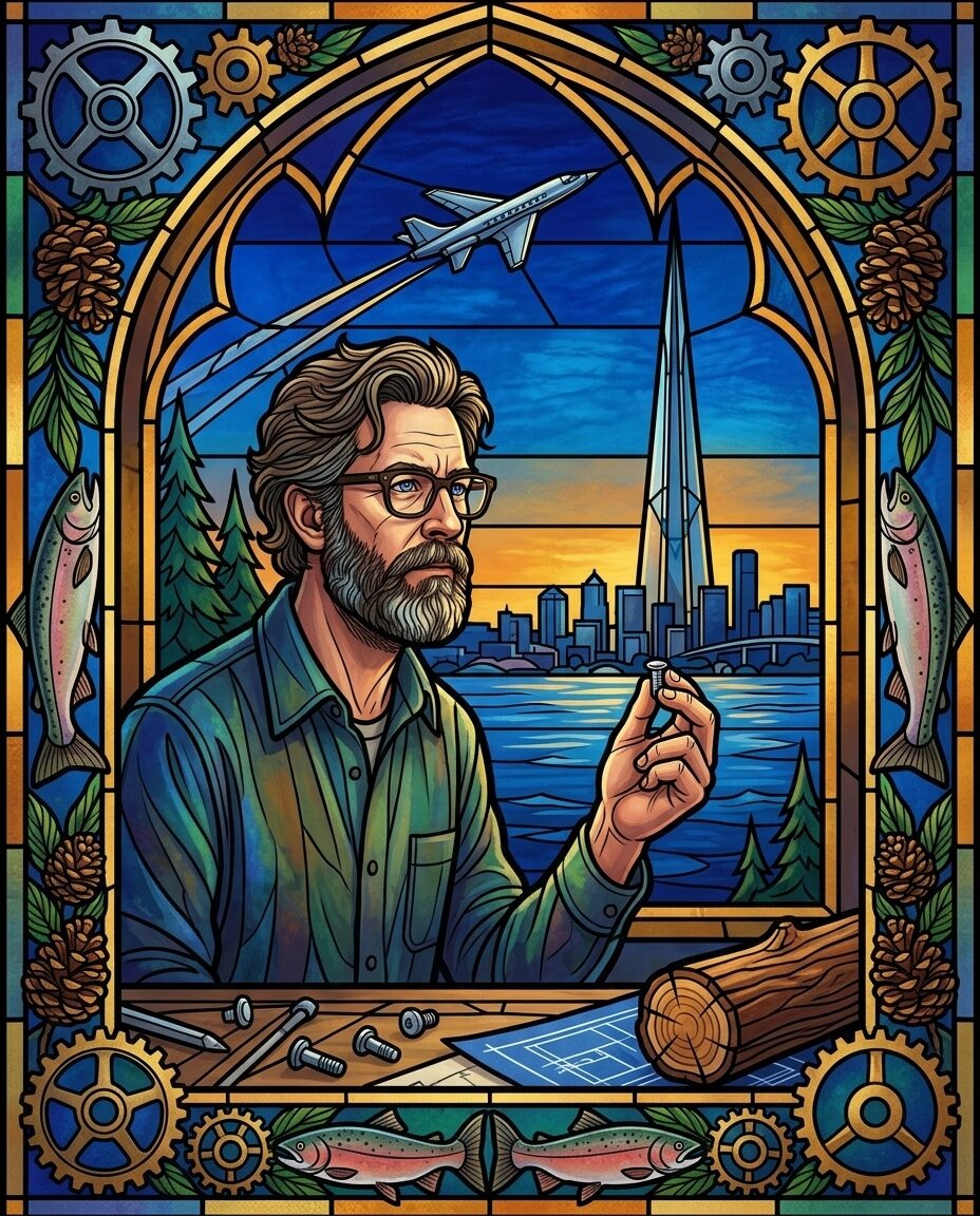 Between my thumb and forefinger, I am holding the small, stubborn seed of a city’s wings.
