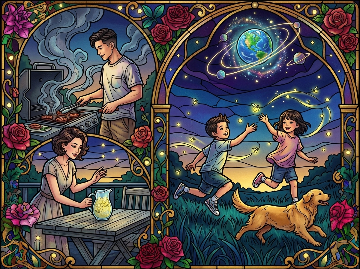 Fireflies and the Evening Grill