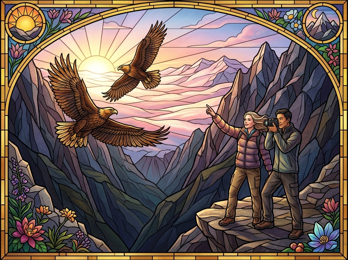 First Light Upon the Peaks